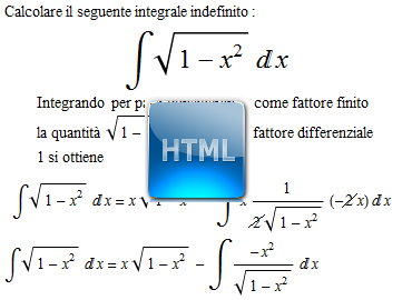 Integrale indefinito funzione razionale risoluzione per parti